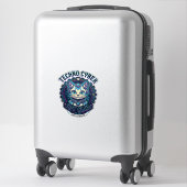 Sticker Chat Cyber Techno Drôle Conception Amateur de Chat (Sur valise)