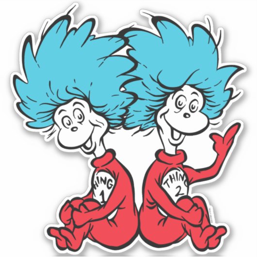 Sticker Chat dans le Casquette Chose Un & Chose Deux (Devant)