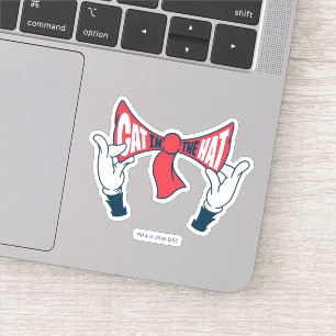 Sticker Chat dans le Casquette   Cravate de la boîte de te