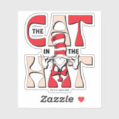 Sticker Chat dans le Casquette | Le Chat Silly Dans Le Cas (Feuille)