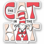 Sticker Chat dans le Casquette | Le Chat Silly Dans Le Cas (Devant)