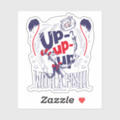 Sticker Chat dans le Casquette | Montez Avec Un Poisson (Feuille)