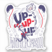 Sticker Chat dans le Casquette | Montez Avec Un Poisson (Devant)