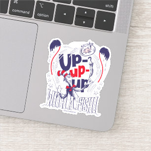 Sticker Chat dans le Casquette   Montez Avec Un Poisson