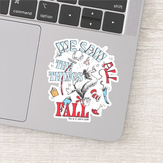 Sticker Chat dans le Casquette | Nous avons vu tout tomber (Détail)