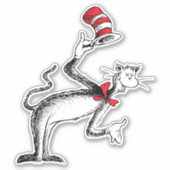 Sticker Chat dans le Casquette prend une chèvre (Devant)