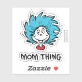 Sticker Chat dans le Casquette | Une chose deux - Maman ch (Feuille)