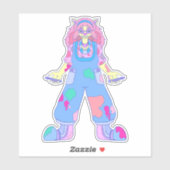 Sticker Chat d'artiste (Feuille)