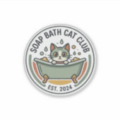 Sticker Chat de bain savon - Art vectoriel Chat de bain sa (Devant)