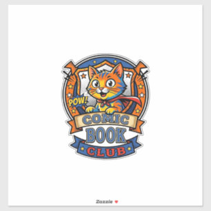 Sticker Chat de Bande Dessinée Idée Cadeau pour Maman - Ch