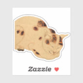 Sticker Chat de couchage antique Bois japonais Ukiyo-e (Feuille)