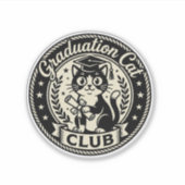 Sticker Chat de fin d'études Chat drôle Graphique - Chat d (Devant)