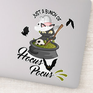 Sticker Chat de Hocus Pocus brassant une potion magique da