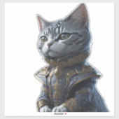 Sticker Chat de mode victorien (Feuille)