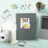 Sticker Chat de Mondrian (Couverture iPad)