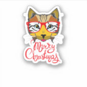 Sticker chat de Noël (Devant)