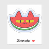 Sticker Chat de pastèque (Feuille)