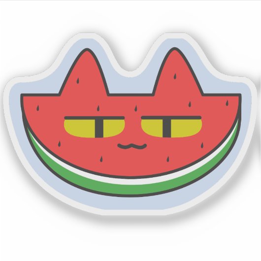 Sticker Chat de pastèque (Devant)