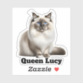 Sticker Chat de poupée mignonne (Feuille)