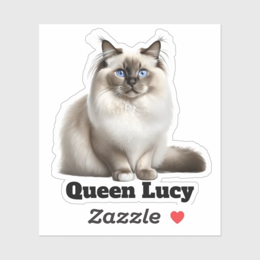 Sticker Chat de poupée mignonne (Feuille)