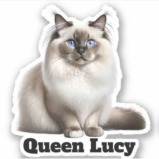 Sticker Chat de poupée mignonne (Devant)