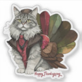 Sticker Chat de Turquie Thankesgiving (Devant)