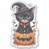 Sticker Chat d'Halloween (Devant)