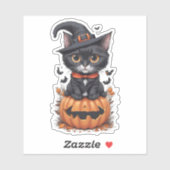 Sticker Chat d'Halloween (Feuille)
