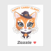 Sticker Chat d'Halloween (Feuille)
