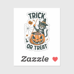 Sticker Chat d'Halloween abstrait