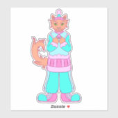 Sticker Chat d'hiver (Feuille)