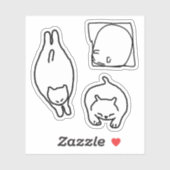 Sticker Chat doodorant série #4 (Feuille)