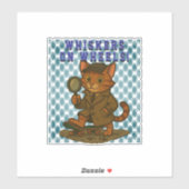 Sticker chat drôle (Feuille)