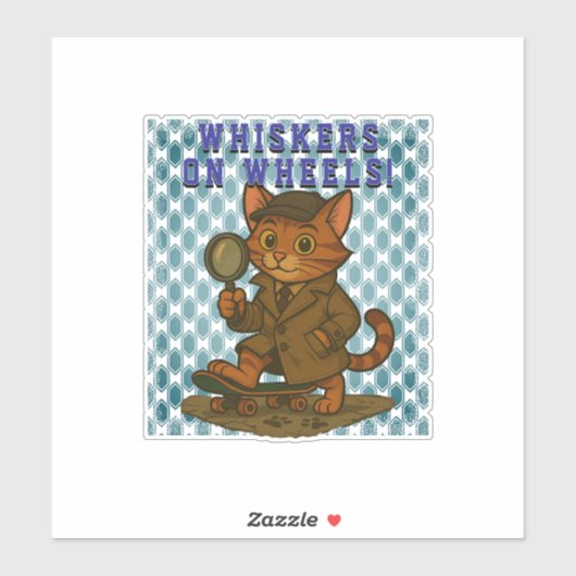 Sticker chat drôle (Feuille)