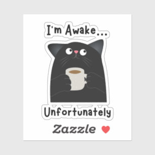 Sticker Chat Drôle Endormi