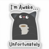 Sticker Chat Drôle Endormi (Devant)
