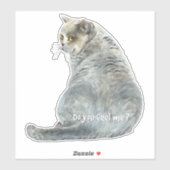 Sticker Chat Drôle Tu Me Ressens (Feuille)