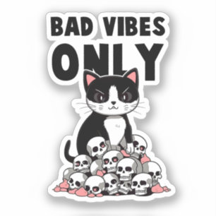 Sticker Chat Edgy - Vibes Mauvaises Seulement