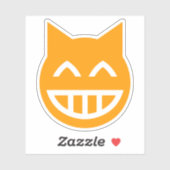 Sticker Chat Emoji Grille (Feuille)