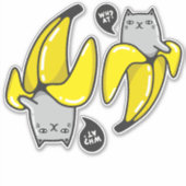 Sticker Chat en banane (Devant)
