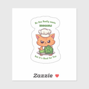 Sticker chat en colère mignon Funny Kawaii Humour