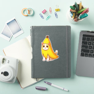 Sticker Chat en costume de banane