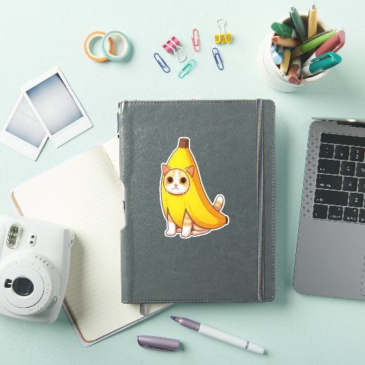Sticker Chat en costume de banane (Couverture iPad)