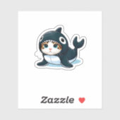 Sticker Chat en costume Orca (Feuille)