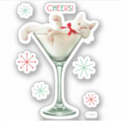 Sticker Chat en verre Martini (Devant)