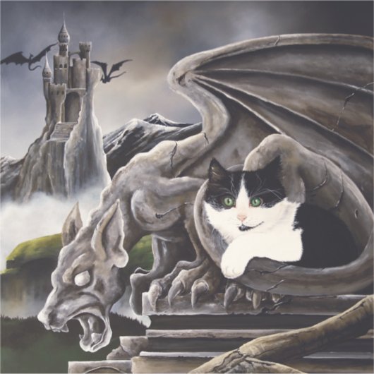 Sticker Chat et Gargouille (Devant)