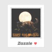 Sticker Chat et la Pleine lune (Feuille)