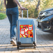Sticker Chat et oeuf sur le rouge (Valise Insitu)