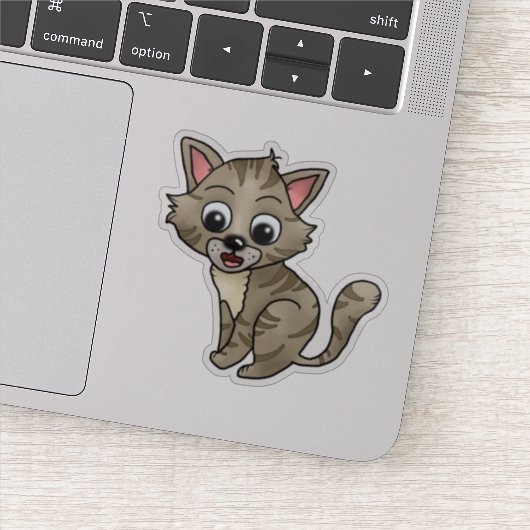 Sticker Chat étonné (Détail)