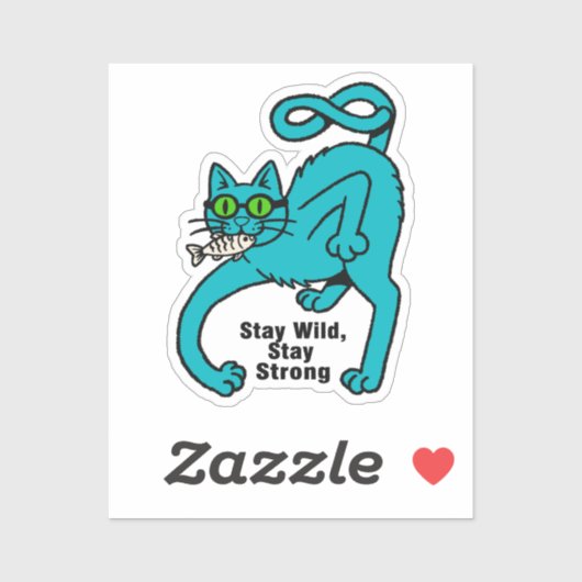 Sticker Chat Expressif Excentrique (Feuille)